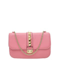 Valentino Pink Glam Lock Medium Shoulder Bag