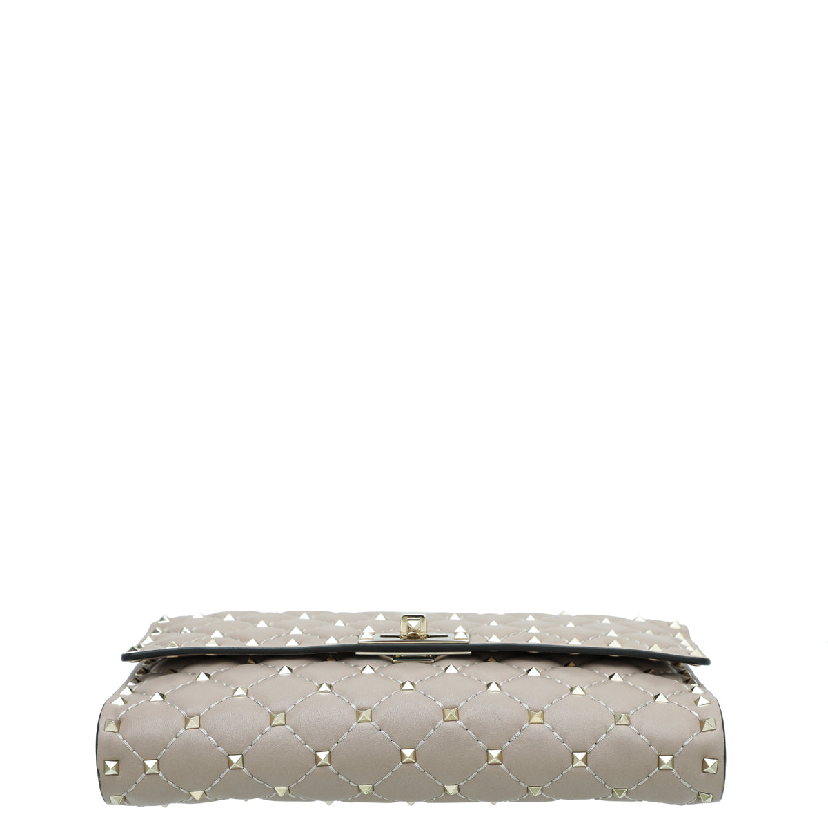 Valentino Nude Poudre Rockstud Spike Chain Clutch Bag