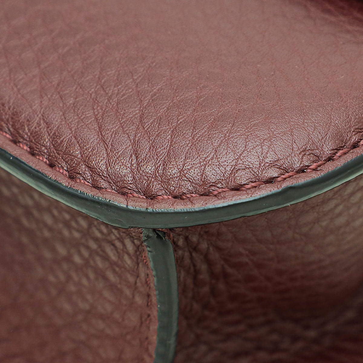 Valentino Burgundy Rockstud Glam Lock Small Chain Bag