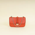 Valentino Rust Glam Lock Medium Shoulder Bag
