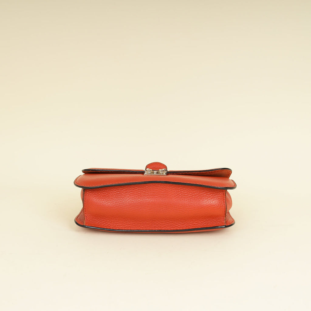 Valentino Rust Glam Lock Medium Shoulder Bag