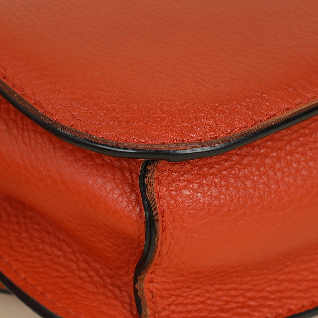 Valentino Rust Glam Lock Medium Shoulder Bag