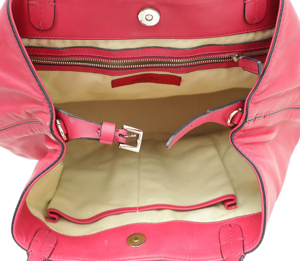 Valentino Fuchsia Rockstud Va Va Voom Tote Bag
