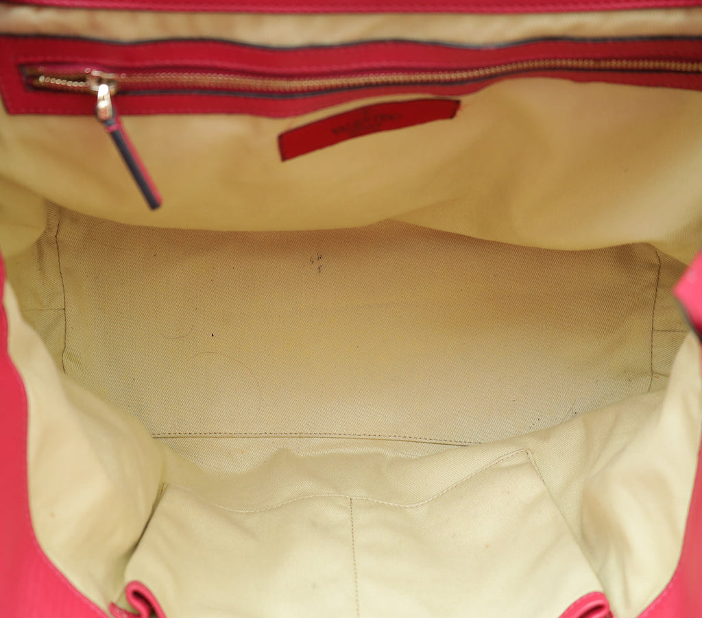 Valentino Fuchsia Rockstud Va Va Voom Tote Bag
