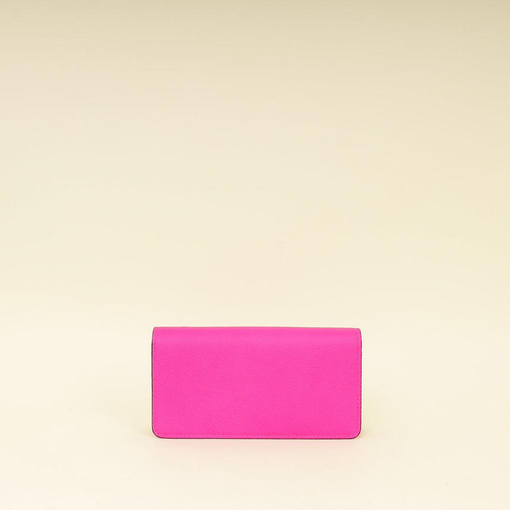 Valentino Fuchsia VLogo Signature Wallet on Chain