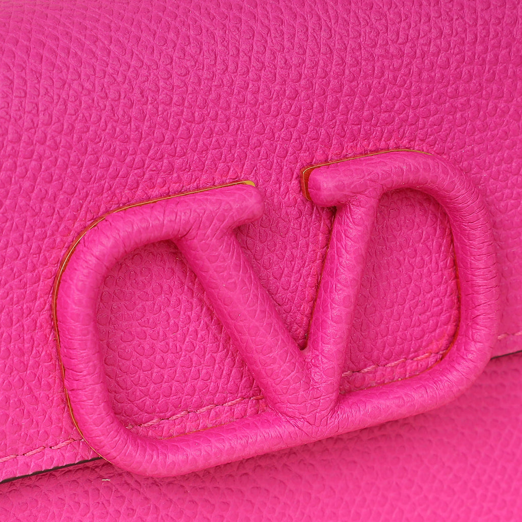 Valentino Fuchsia VLogo Signature Wallet on Chain