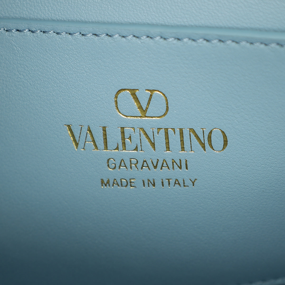 Valentino Baby Blue Beaded Jeweled Mini VSling Top Handle Bag