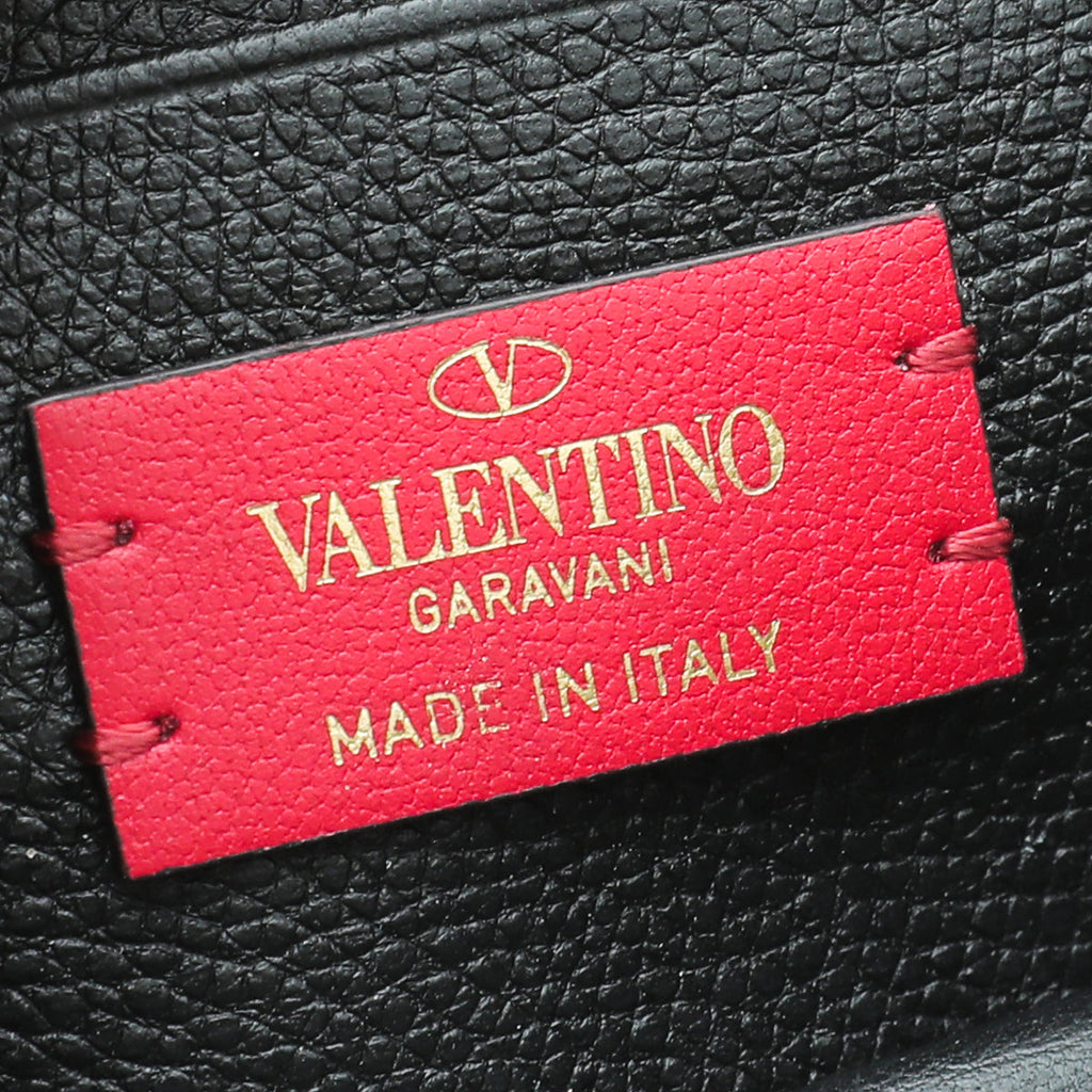 Valentino Black VLOGO Double Zip Chain Crossbody Bag