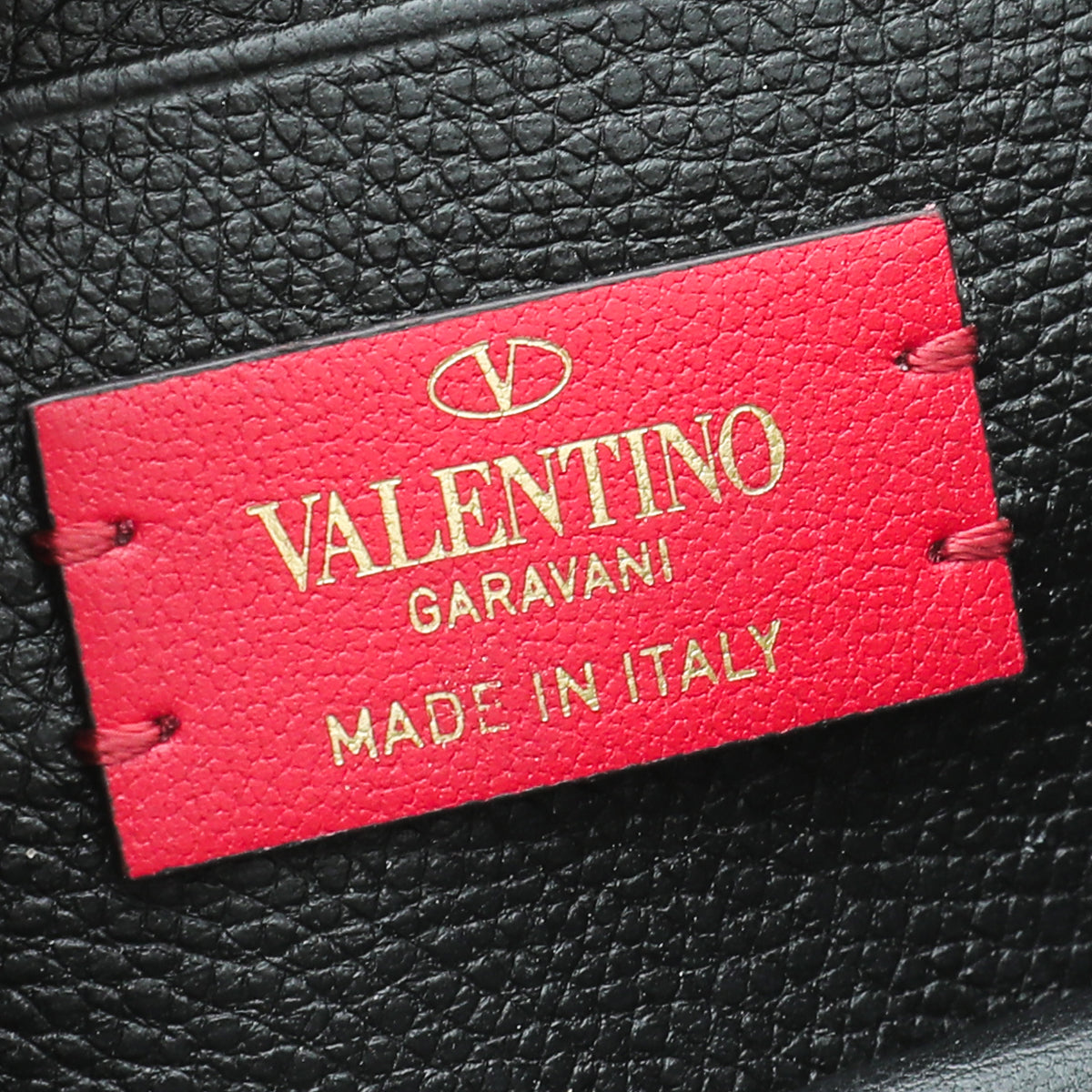 Valentino Black VLOGO Double Zip Chain Crossbody Bag