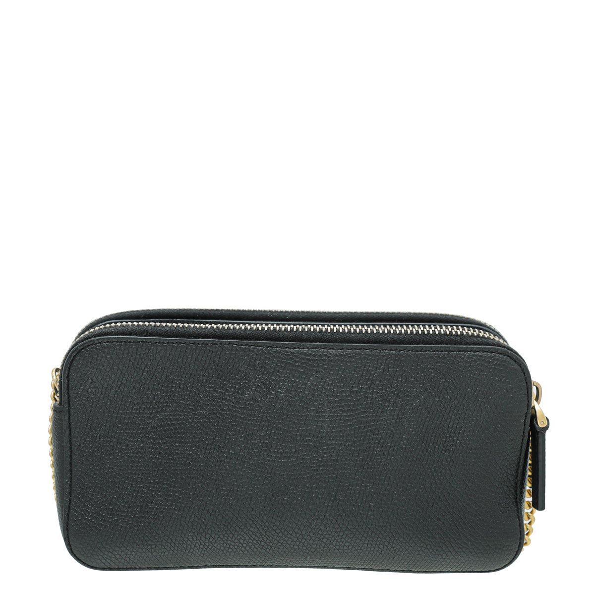 Valentino Black VLOGO Double Zip Chain Crossbody Bag
