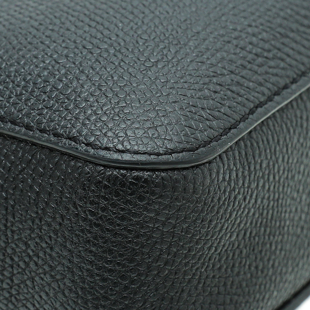 Valentino Black VLOGO Double Zip Chain Crossbody Bag
