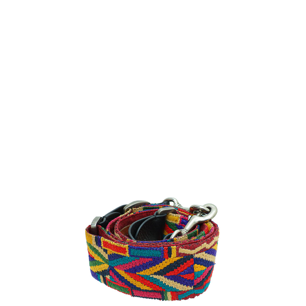 Valentino Black Multicolor Native Couture Guitar Bag Strap