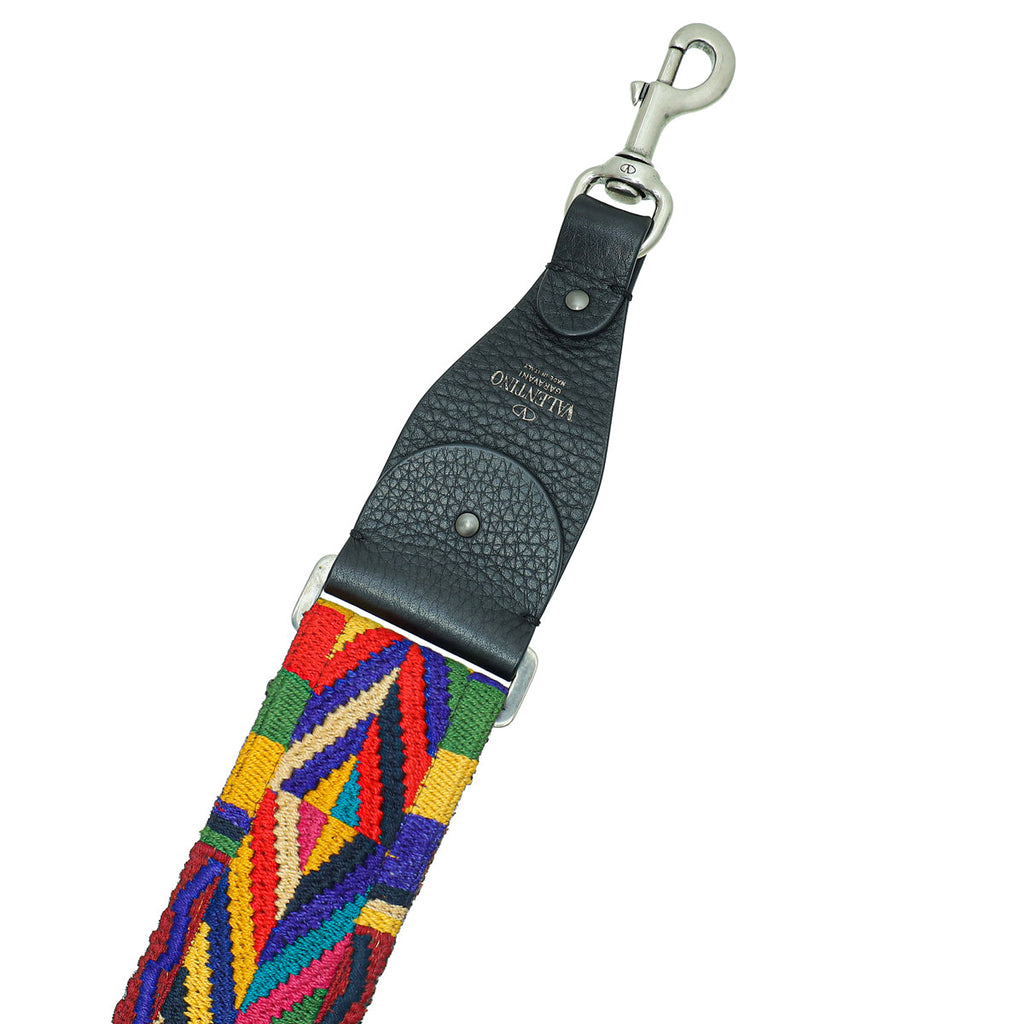 Valentino Black Multicolor Native Couture Guitar Bag Strap