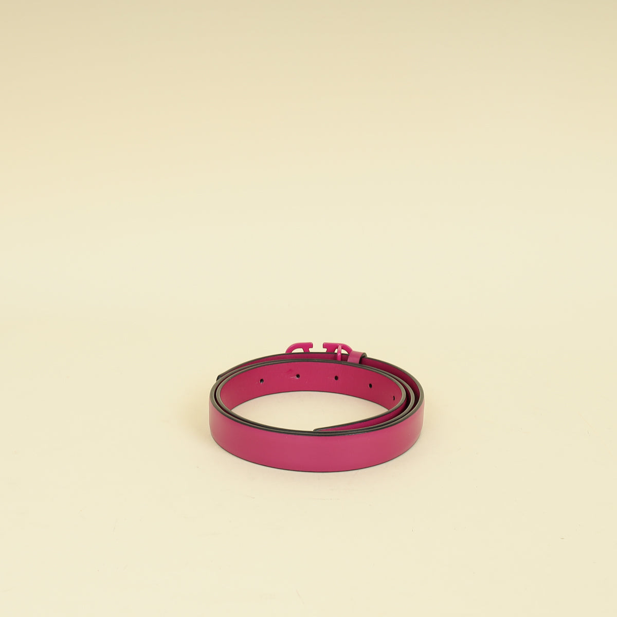 Valentino Fuchsia Vlogo Signature Slim Reversible 20mm Small Belt 30