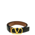 Valentino Black Vlogo Buckle Belt 34
