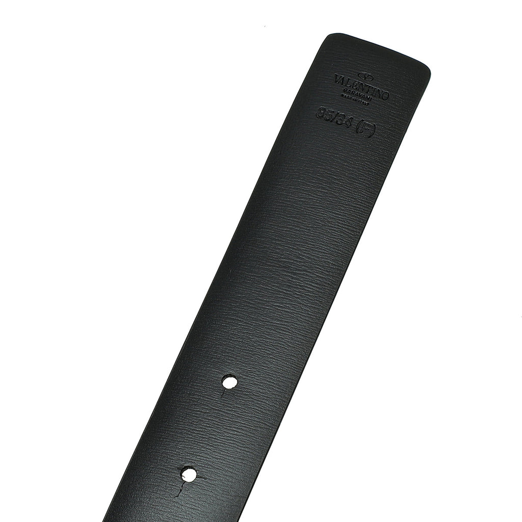 Valentino Black Vlogo Buckle Belt 34