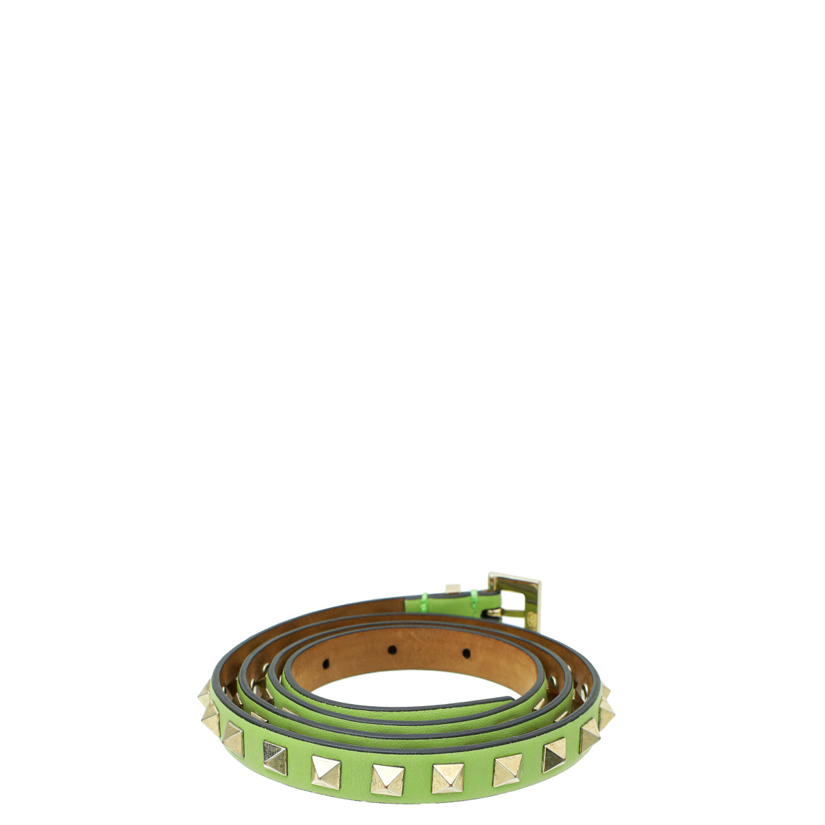 Valentino Green Rockstud Slim Belt 36