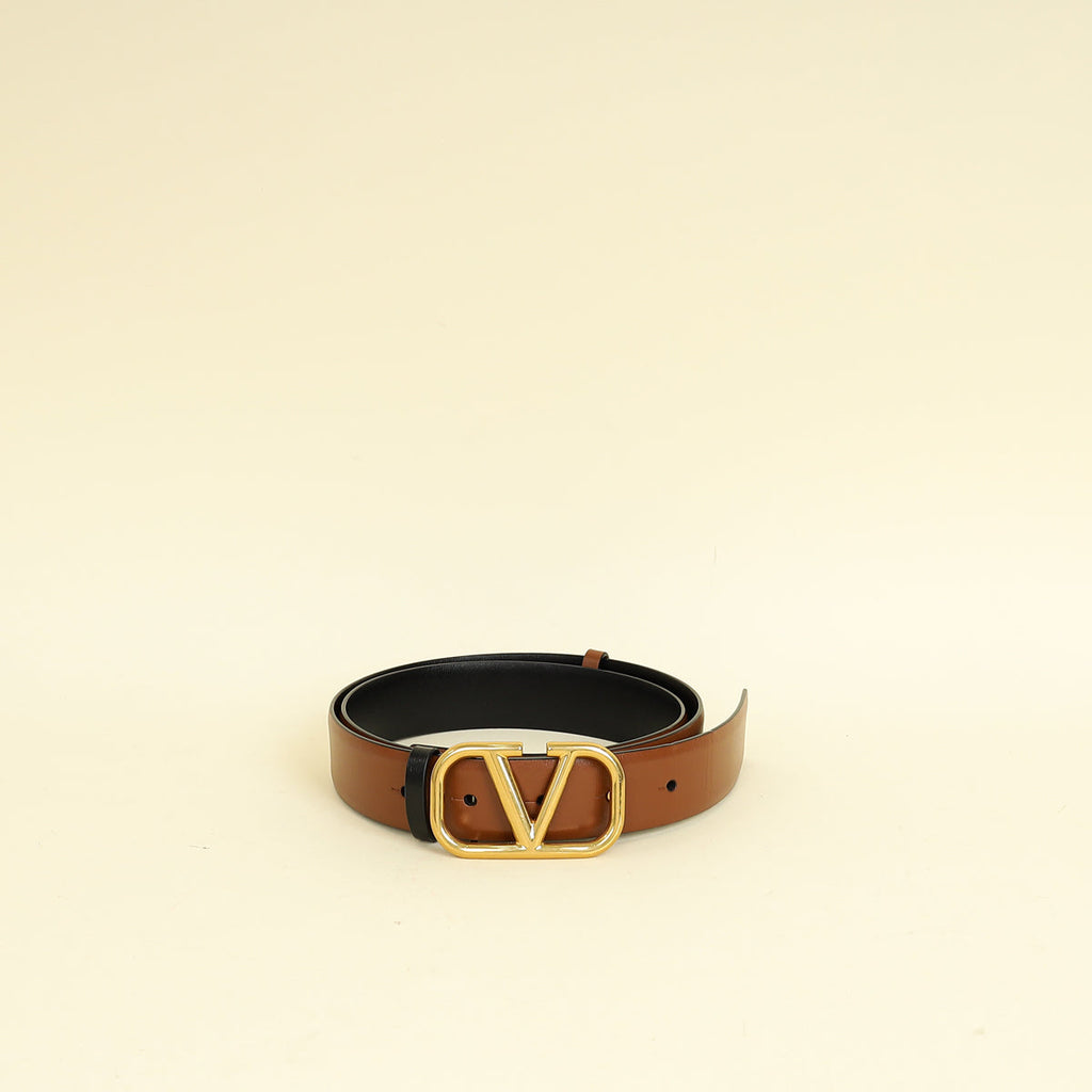 Valentino Bicolor Reversible Vlogo Signature Belt 34