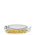 Valentino White VLogo Chain Signature 20mm Belt 28