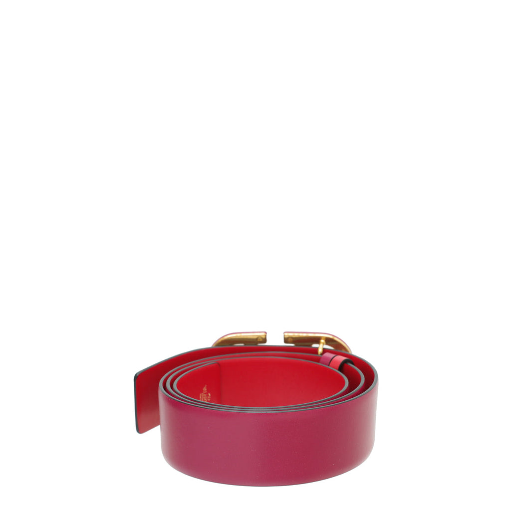 Valentino Reversible Tonal VLogo Buckle 40mm Belt