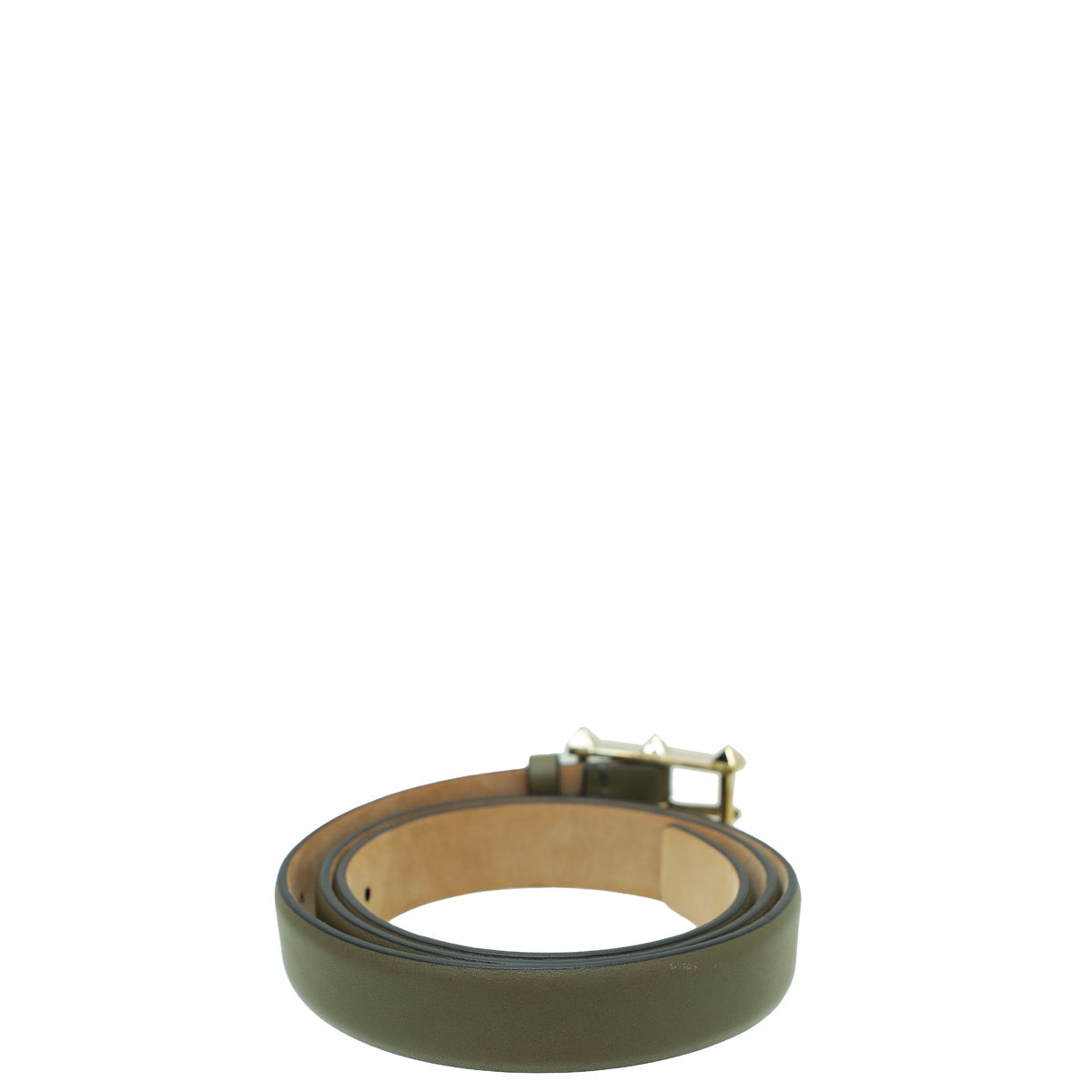 Valentino Olive Rockstud Buckle Belt 28