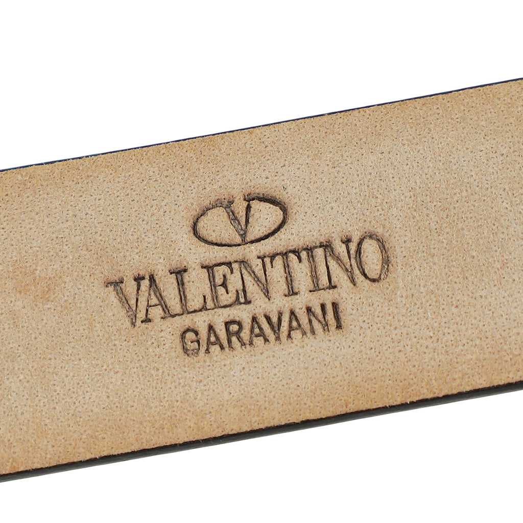 Valentino Olive Rockstud Buckle Belt 28