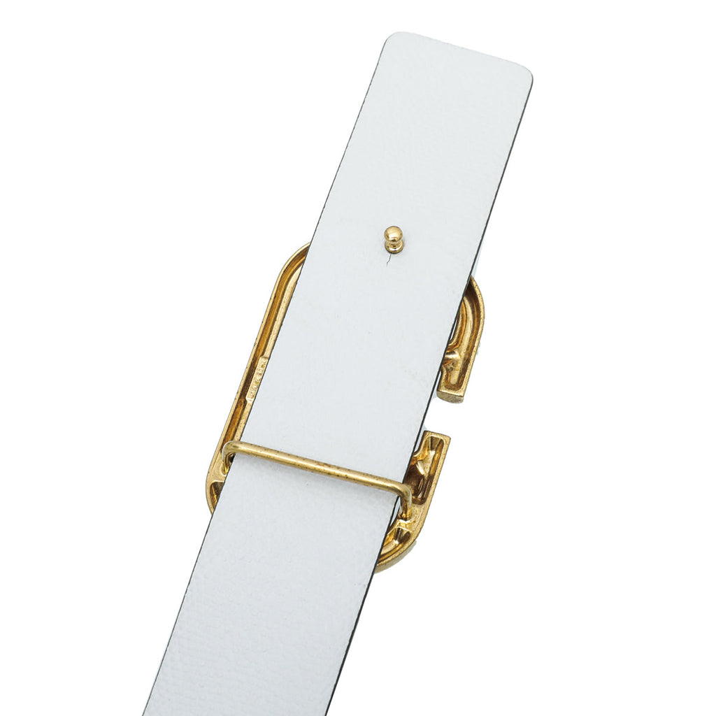 Valentino Tan Vlogo Buckle Leather Belt 34