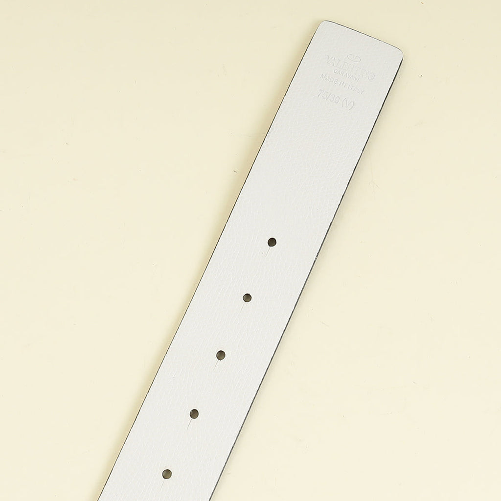 Valentino Bicolor Vlogo Buckle Reversible Belt 30