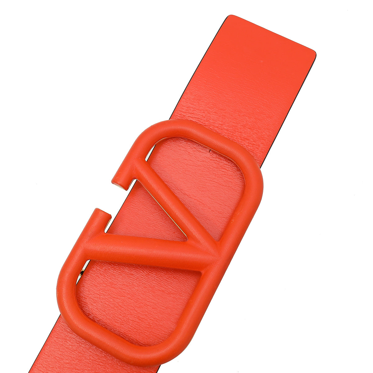 Valentino Orange Vlogo Wide Belt