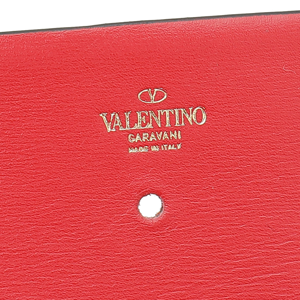 Valentino Orange Vlogo Wide Belt