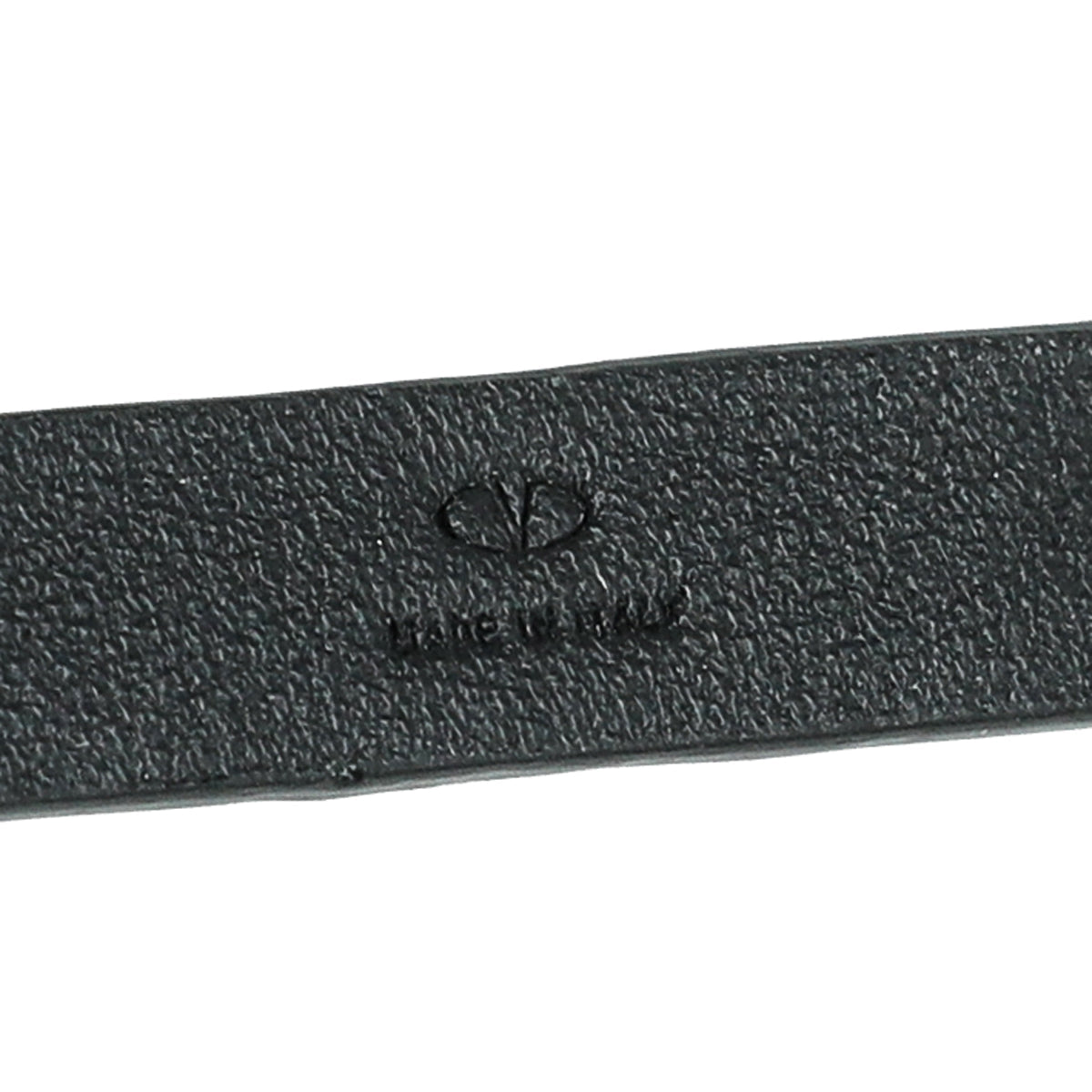 Valentino Black VLogo Leather Bracelet