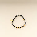 Valentino Black Rockstud Cord Adjustable Bracelet