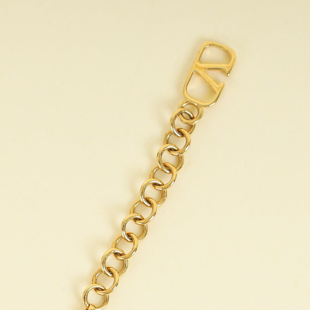 Valentino Gold Tone Vlogo Signature Metal Bracelet