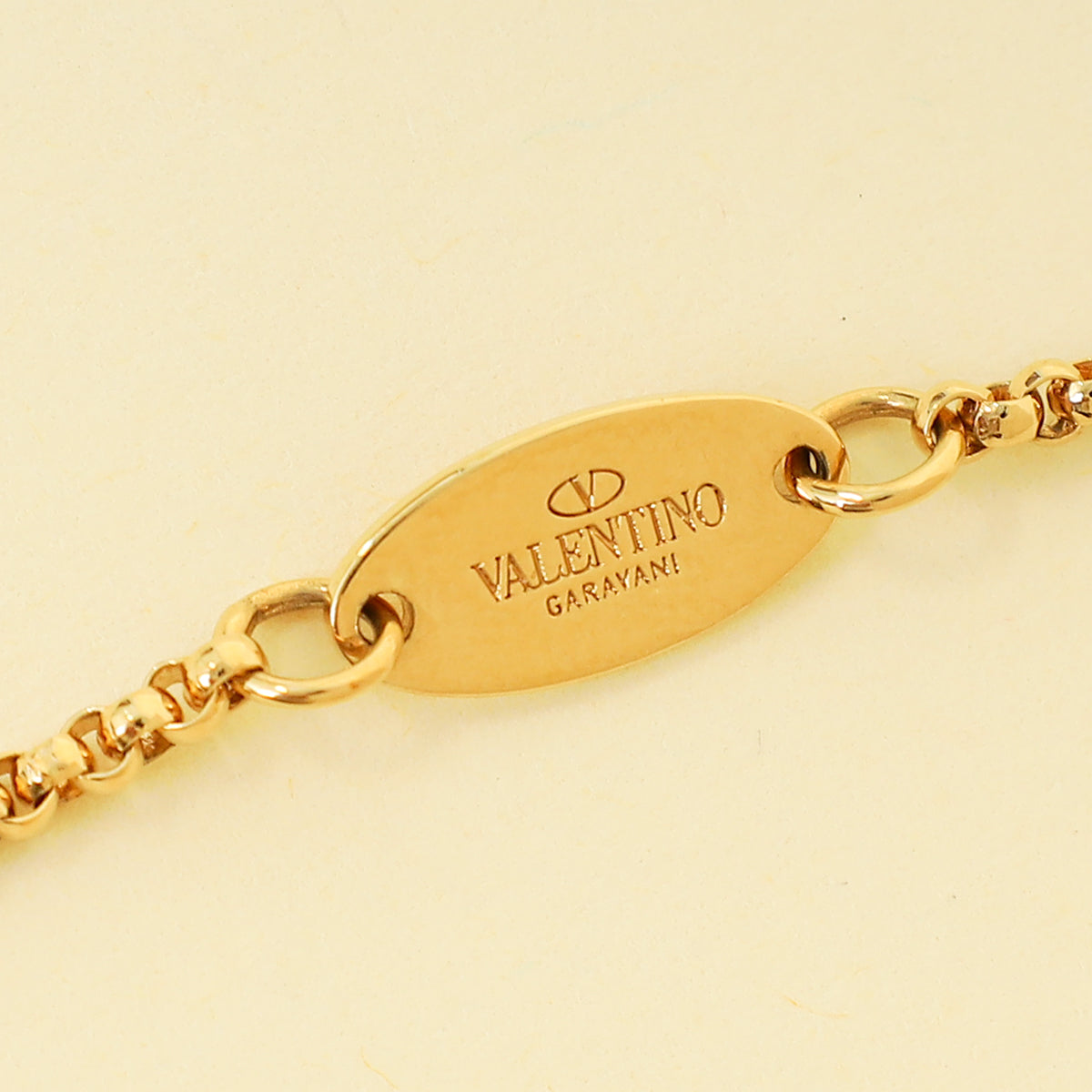 Valentino Gold Tone Vlogo Signature Metal Bracelet