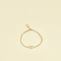 Valentino Gold Tone Vlogo Signature Metal Bracelet
