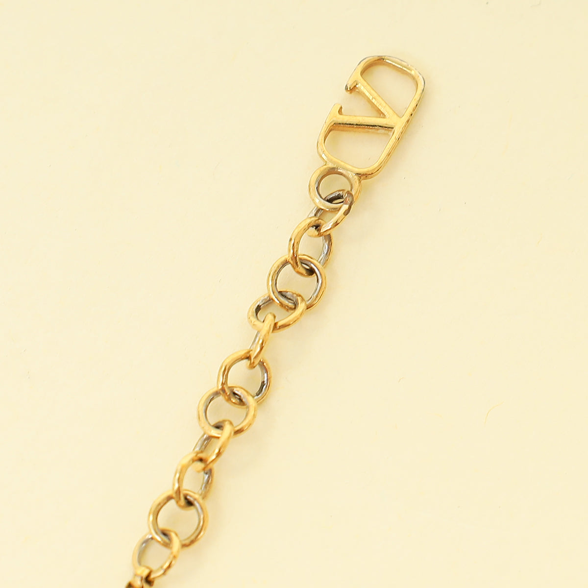 Valentino Gold Tone Vlogo Signature Metal Bracelet