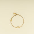 Valentino Gold Tone Vlogo Chain Bracelet