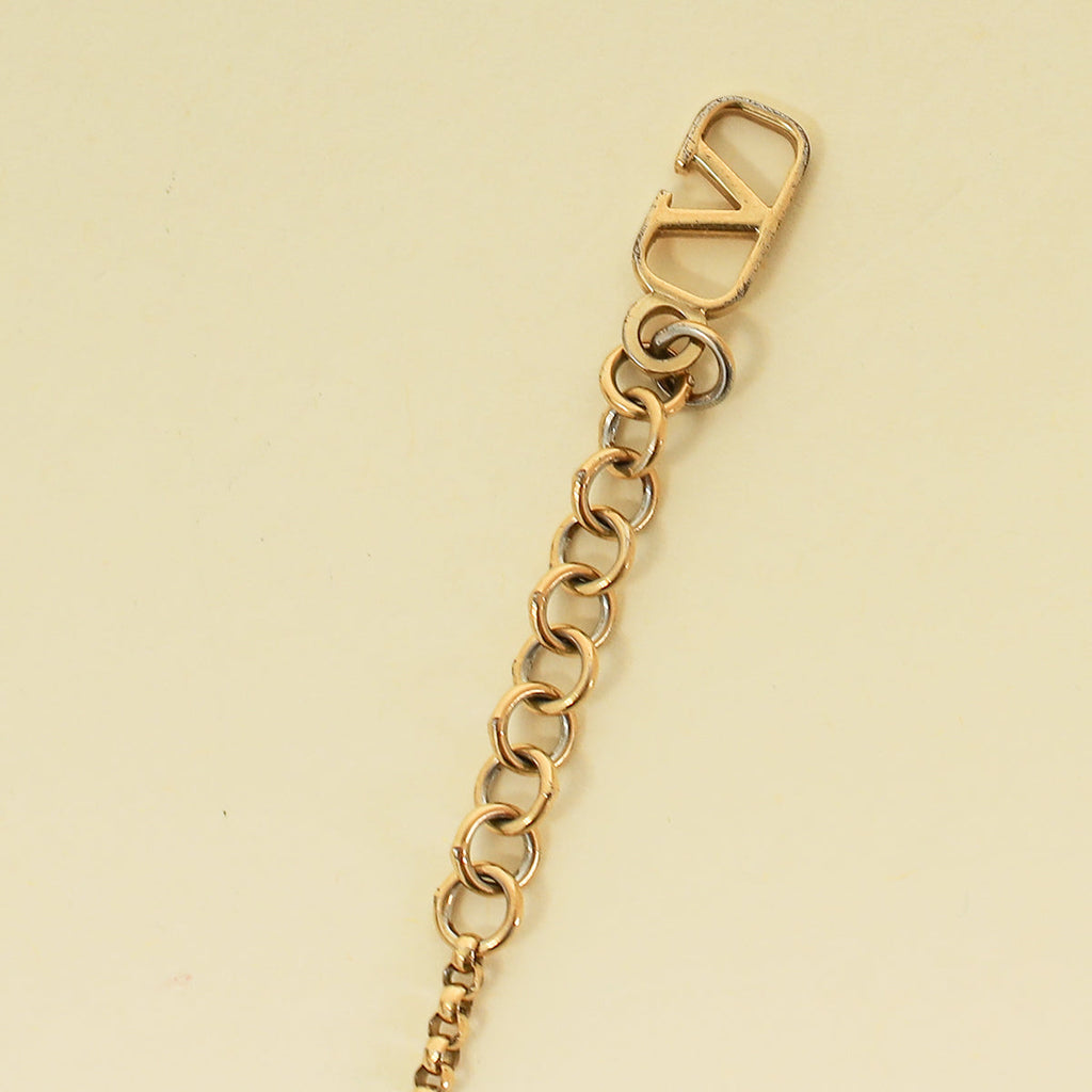 Valentino Gold Tone Vlogo Chain Bracelet