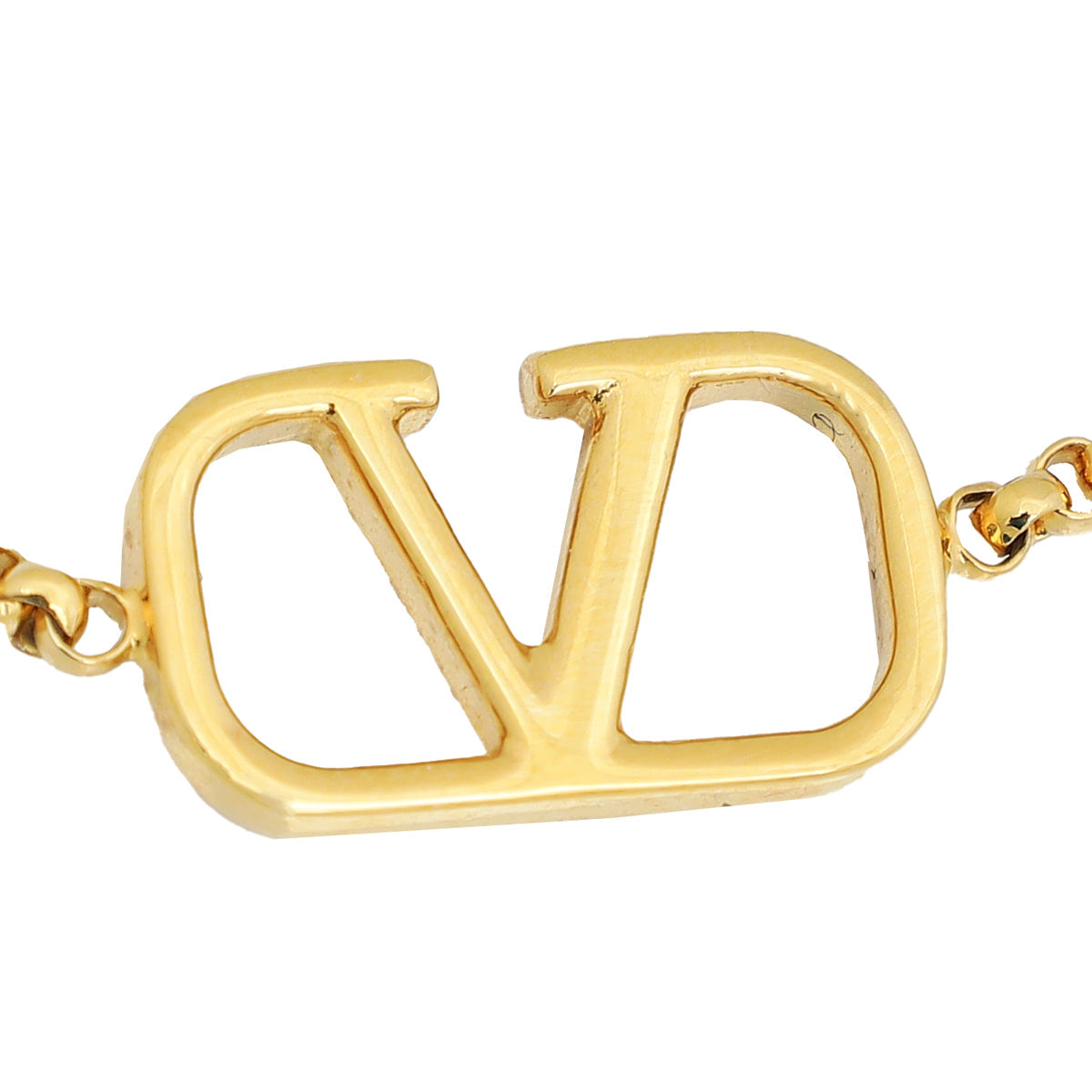 Valentino Gold Finish VLogo Signature Bracelet