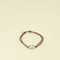 Valentino Brown Vlogo Cord Bracelet