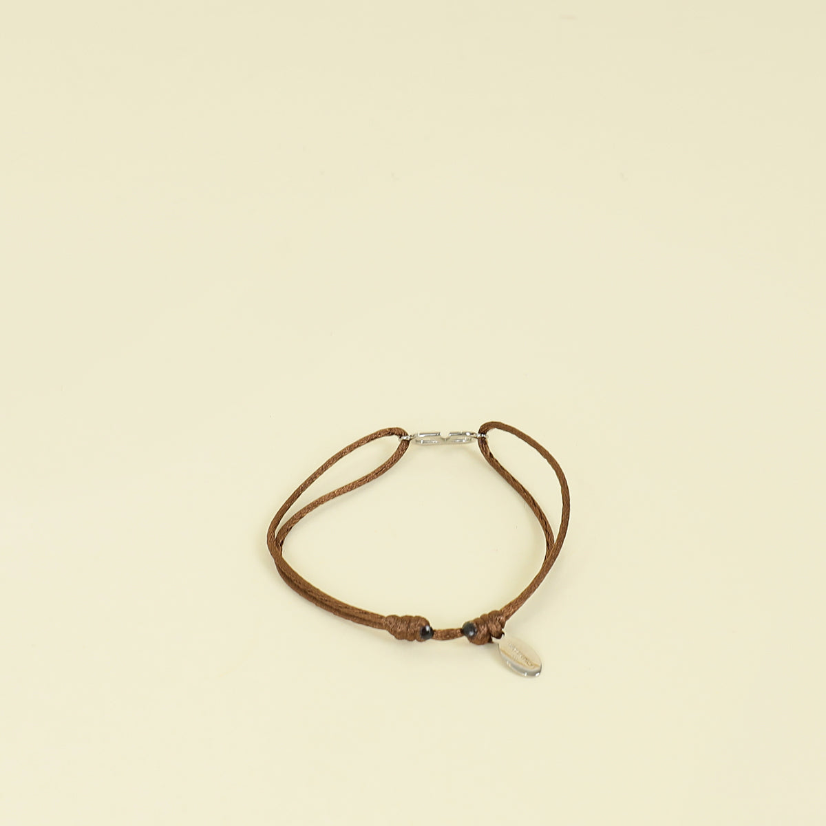 Valentino Brown Vlogo Cord Bracelet