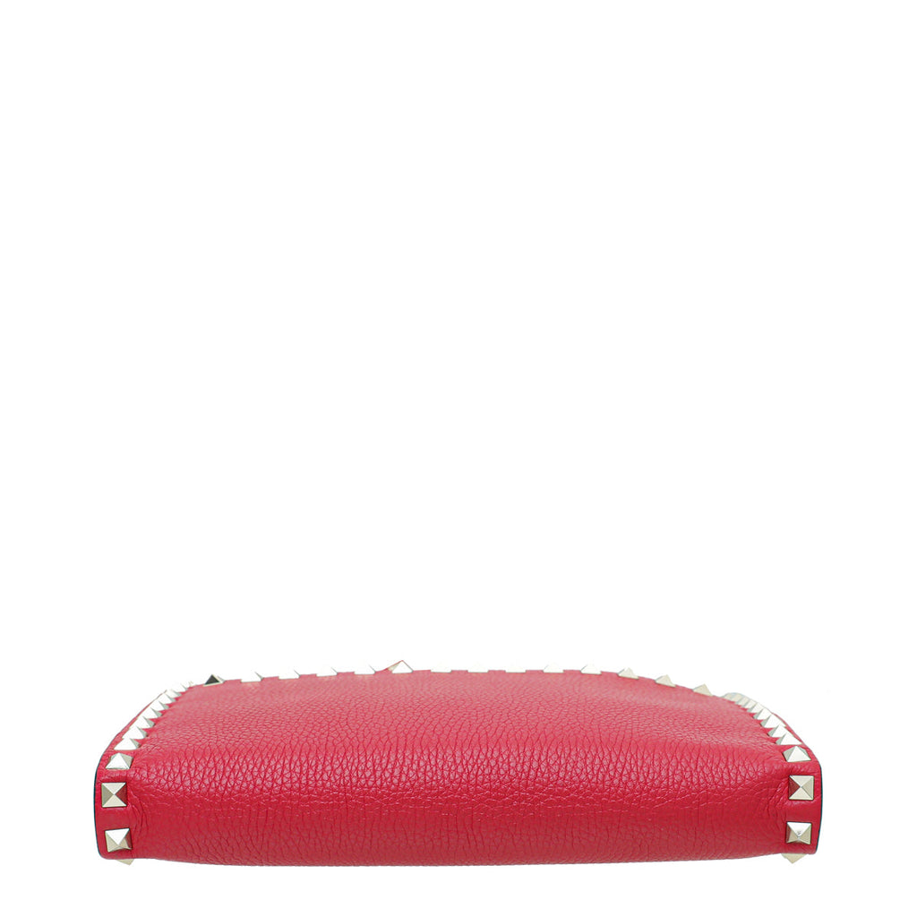 Valentino Red Rockstud Medium Pouch