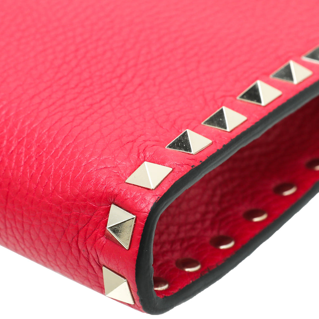 Valentino Red Rockstud Medium Pouch