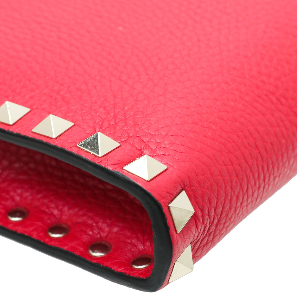 Valentino Red Rockstud Medium Pouch
