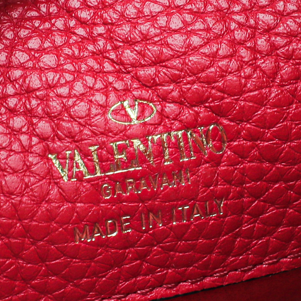 Valentino Red Rockstud Medium Pouch