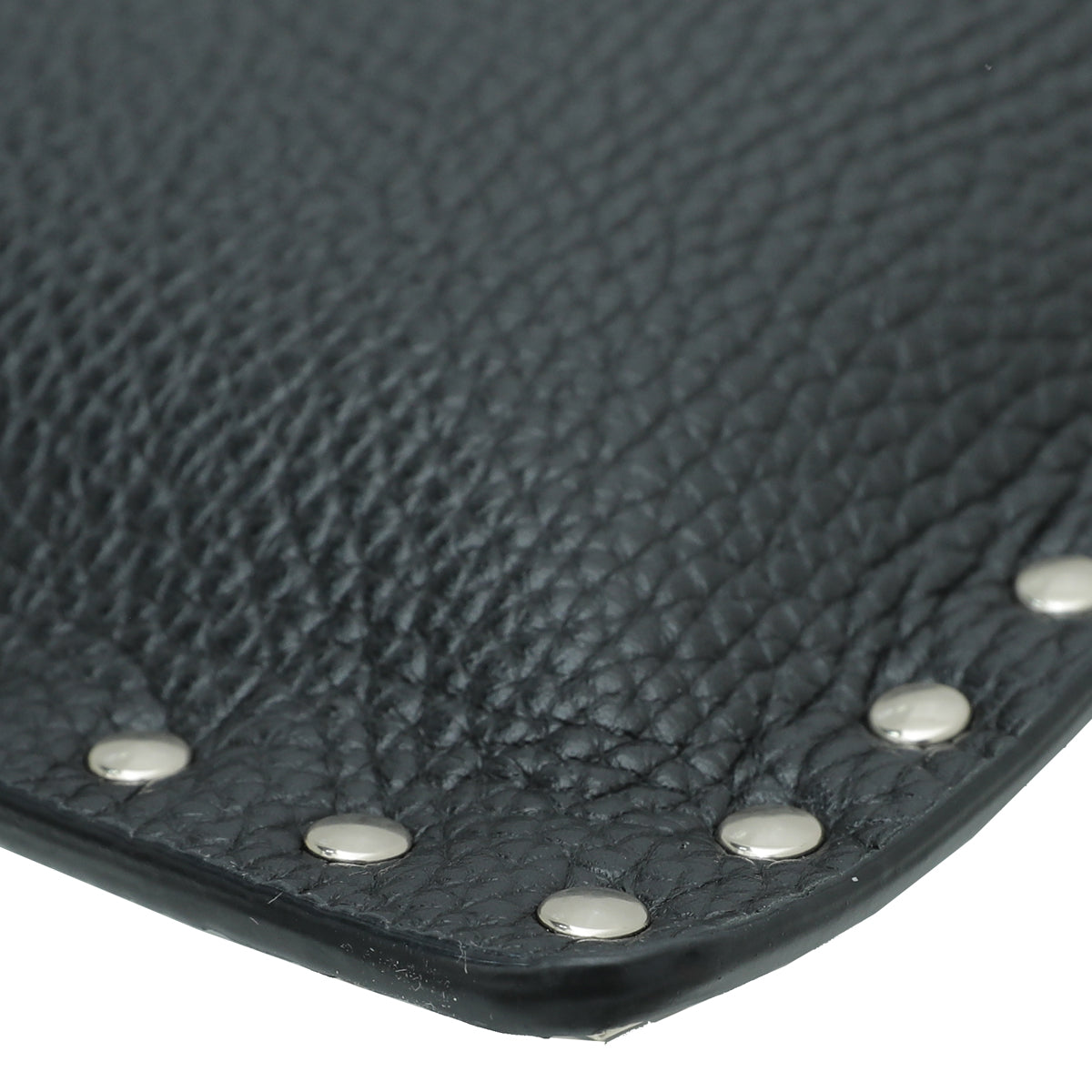 Valentino Black Rockstud Medium Zip Pouch