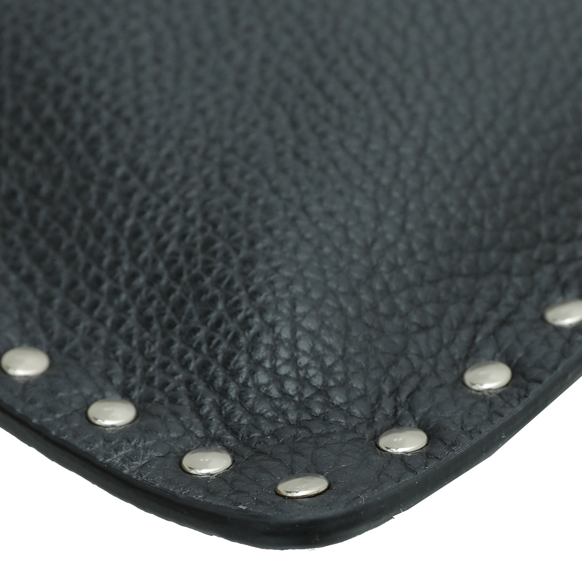Valentino Black Rockstud Medium Zip Pouch