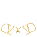 Valentino Gold Finish VLogo Signature Earrings