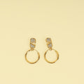 Valentino Gold VLOGO Signature Crystal-Embellished Hoop Earrings