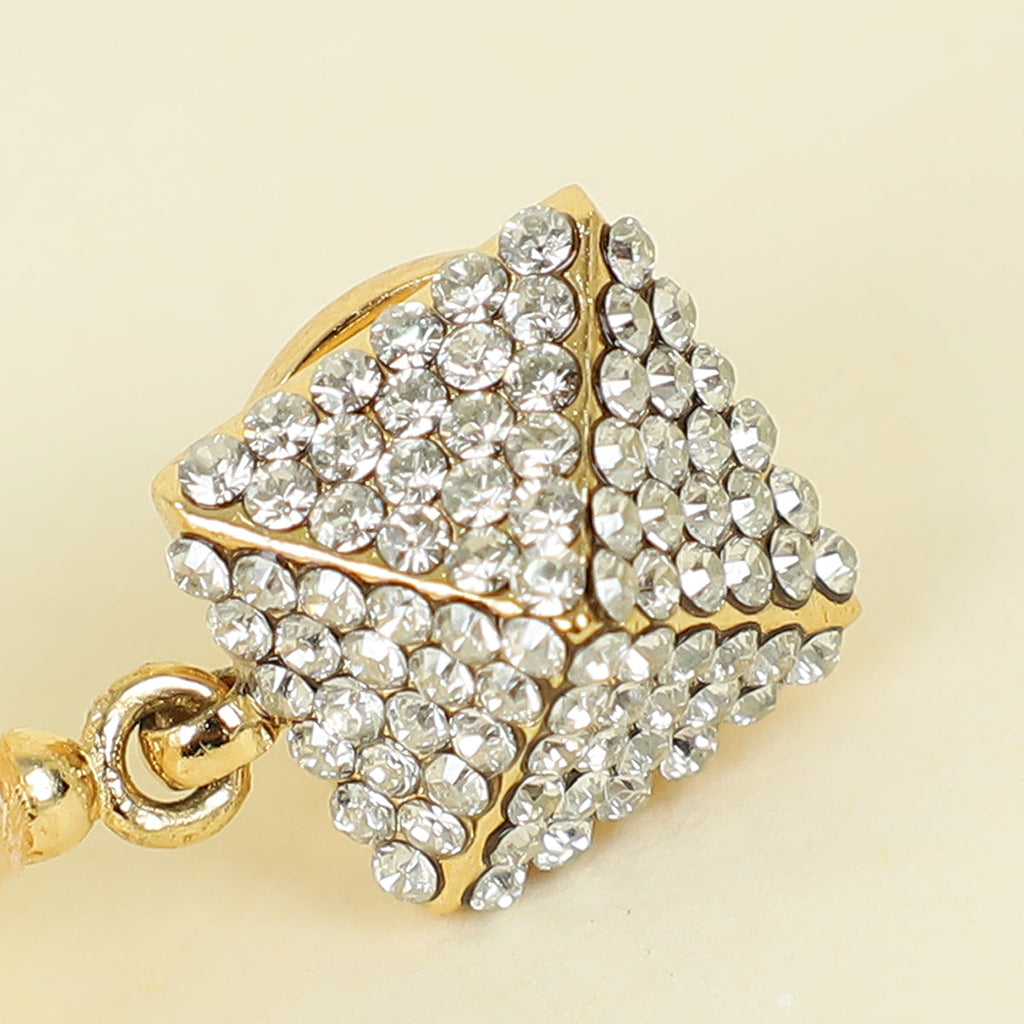 Valentino Gold Rockstud Pearl Drop Earrings